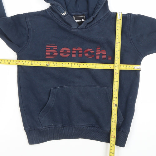 Bench Boys Blue Pullover Hoodie 5-6 Years Logo Fleece Sweatshirt