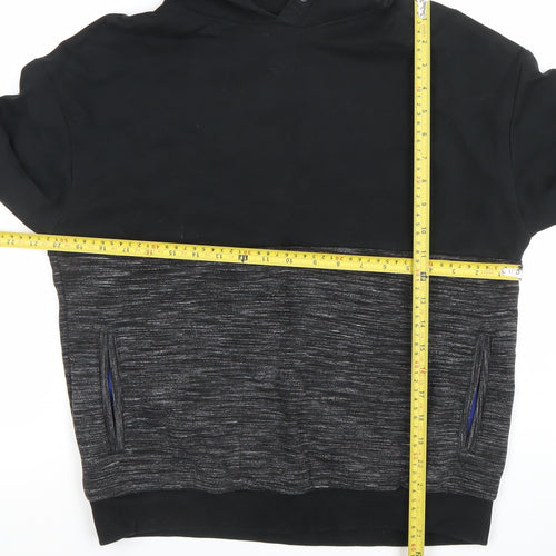 Marks and Spencer Boys Black Grey Pullover Hoodie Size 13-14 Years