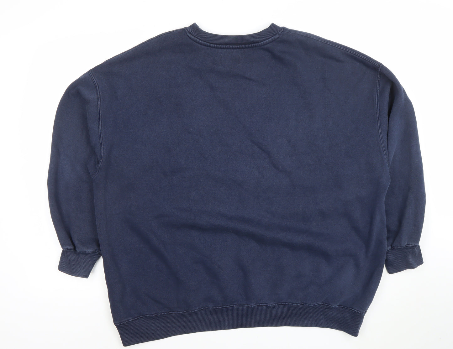 Pull & Bear Women Navy Blue Chicago League 1971 Pullover Sweatshirt S