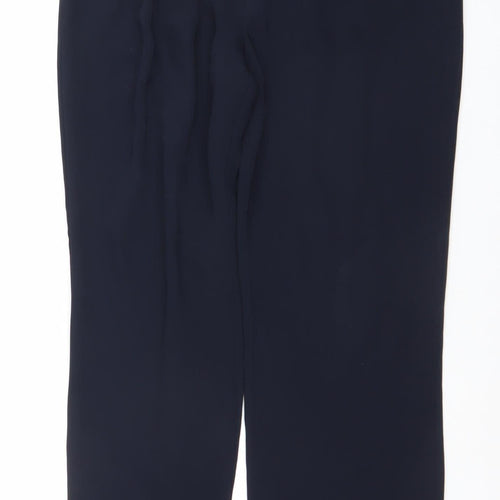 Topshop Women’s Navy Blue Pleated Trousers Size 10 Regular Fit