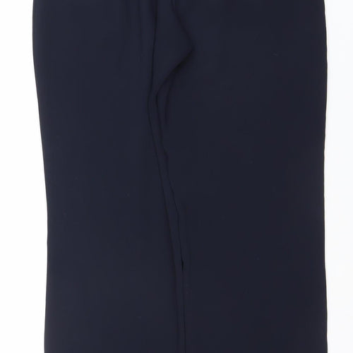 Topshop Women’s Navy Blue Pleated Trousers Size 10 Regular Fit