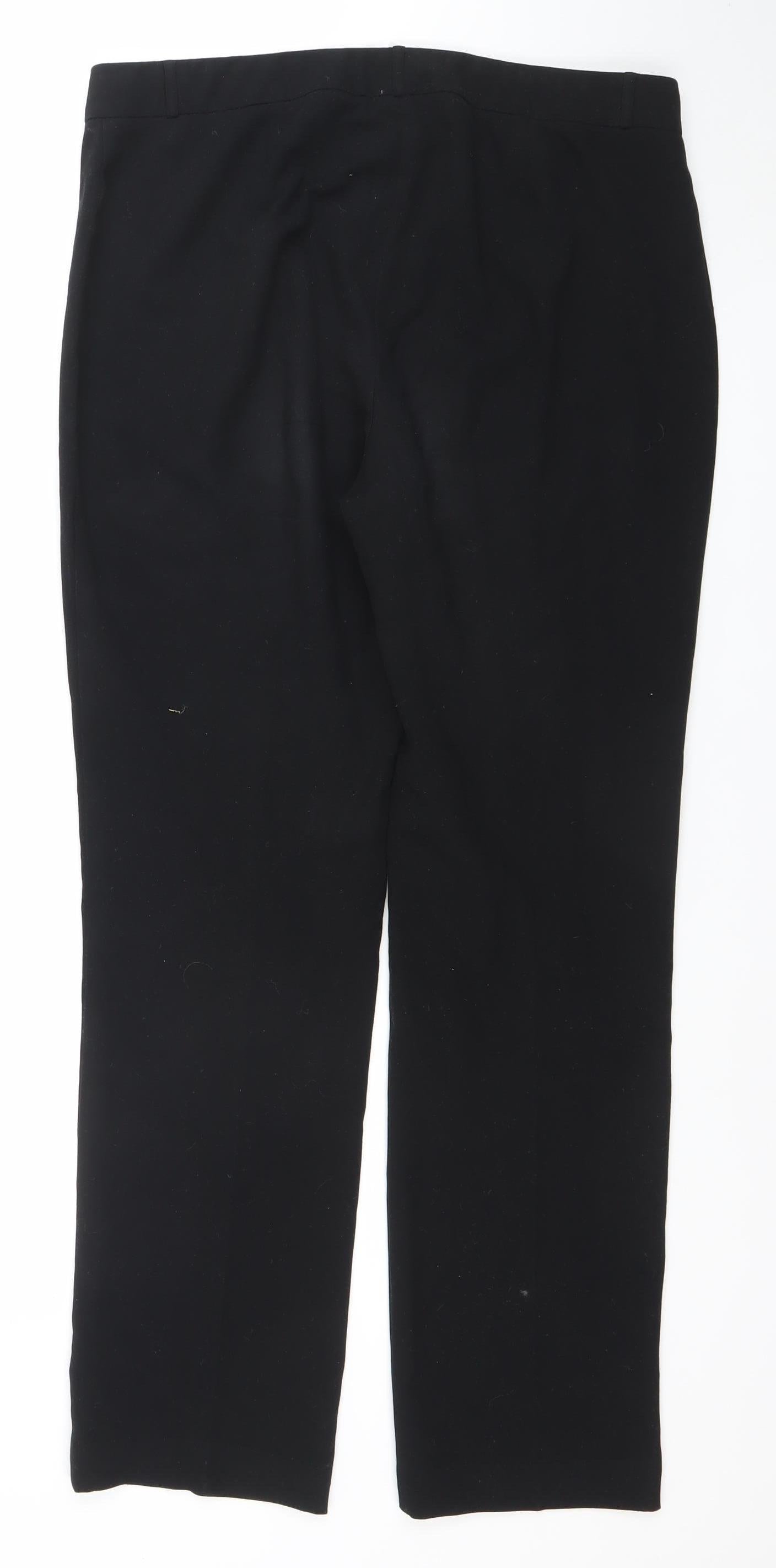 Marks and Spencer Women’s Black Long Dress Pants UK 14 Tall Stretch Trousers