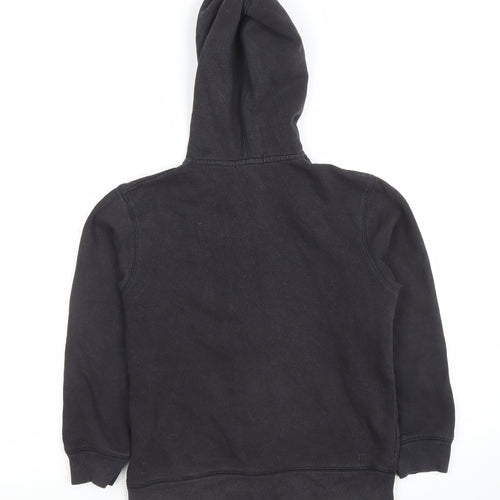 GAP Kids Boys Black Full Zip Hoodie Size 10-11 Years Cotton Blend