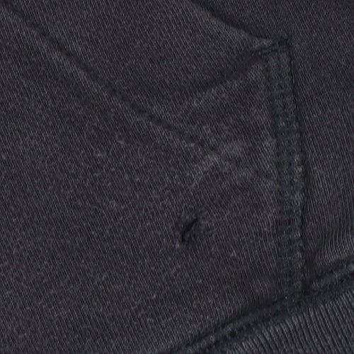 GAP Kids Boys Black Full Zip Hoodie Size 10-11 Years Cotton Blend