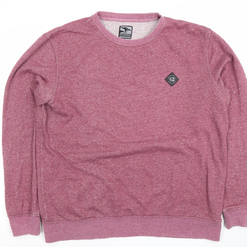 Doo Australia Men’s Pink XL Pullover Sweatshirt Crew Neck Fleece