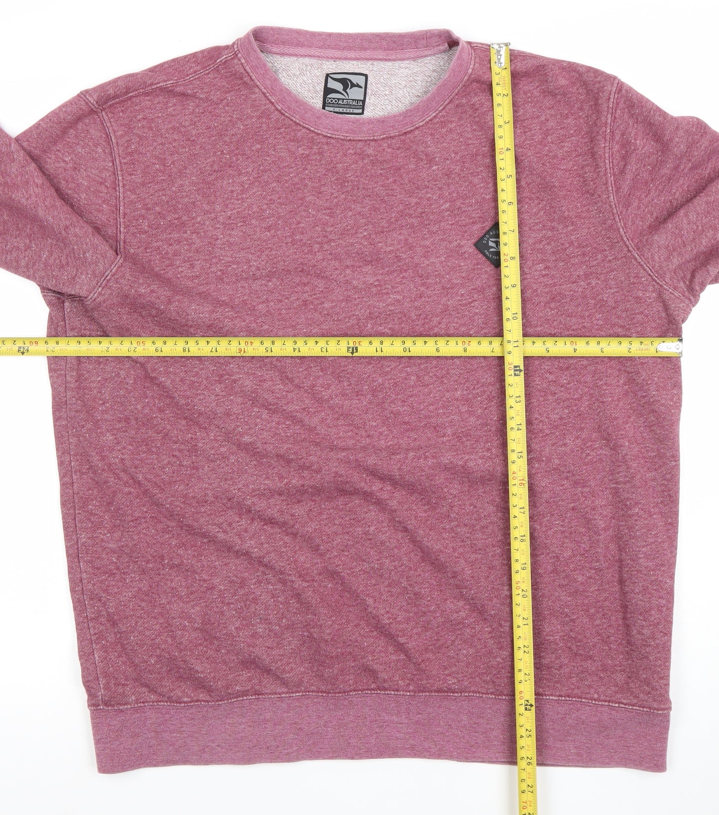 Doo Australia Men’s Pink XL Pullover Sweatshirt Crew Neck Fleece