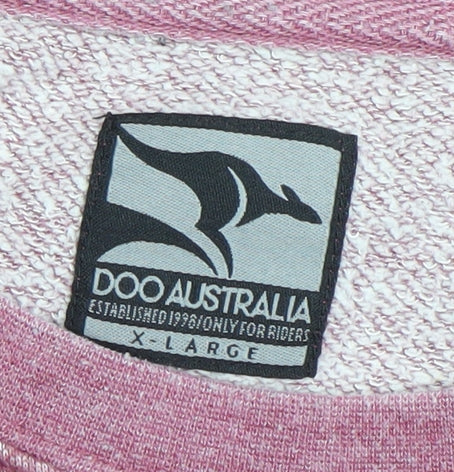 Doo Australia Men’s Pink XL Pullover Sweatshirt Crew Neck Fleece
