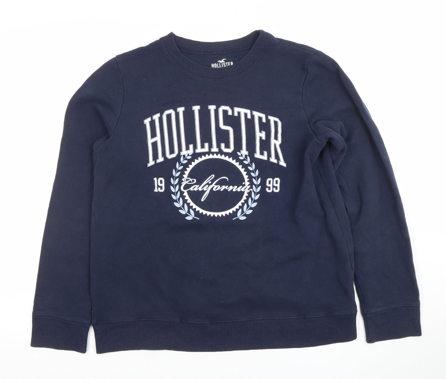 Hollister Men’s Blue Medium Crew Neck Sweatshirt Pullover Classic Logo