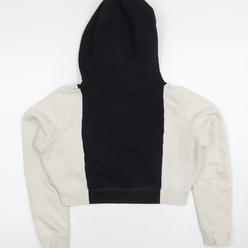 Nike Women’s Black Beige Colourblock Hooded Pullover Sweatshirt Size S