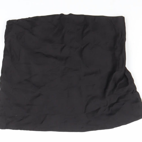 Zara Women’s Black Short Satin Pencil Skirt Size S