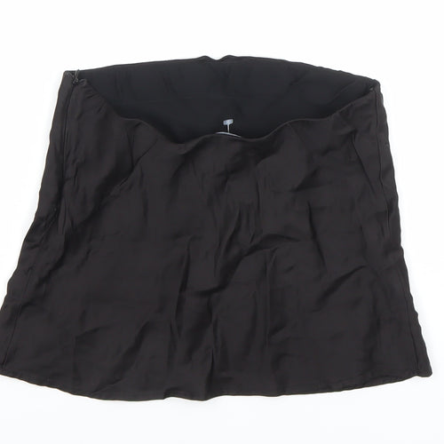 Zara Women’s Black Short Satin Pencil Skirt Size S
