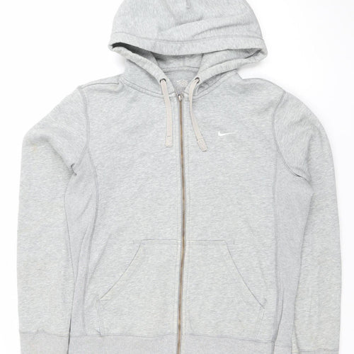 Nike Women's Grey Full Zip Hoodie Small Athletic Fit