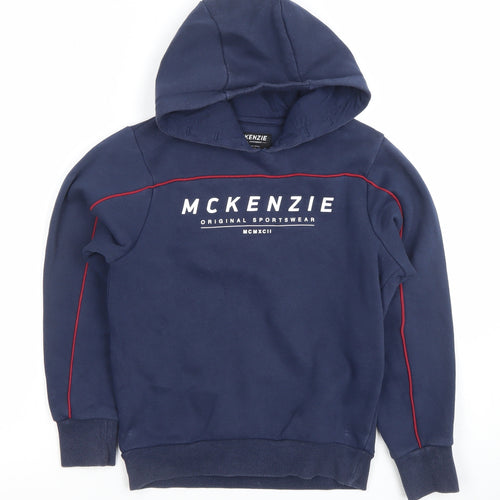 McKenzie Boys Navy Pullover Hoodie 8-10 Years Cotton Blend Sportswear