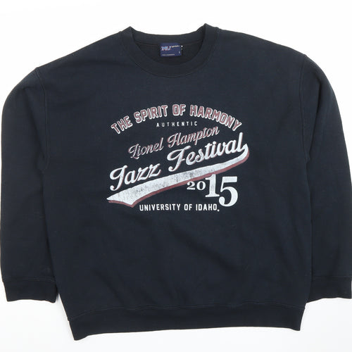 MV Sport Men's Black L Sweatshirt Jazz Festival 2015 Graphic Pullover