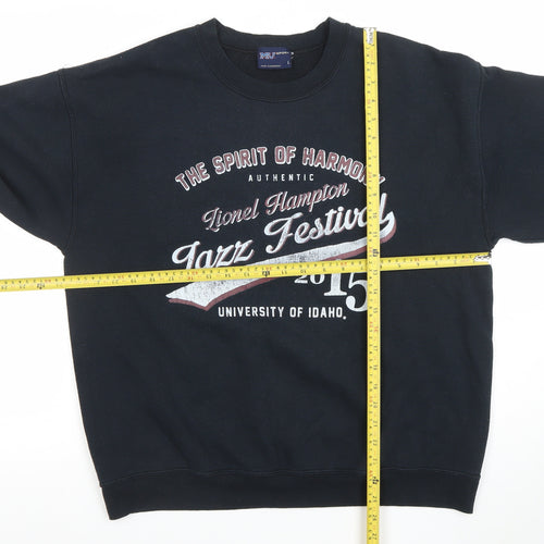 MV Sport Men's Black L Sweatshirt Jazz Festival 2015 Graphic Pullover