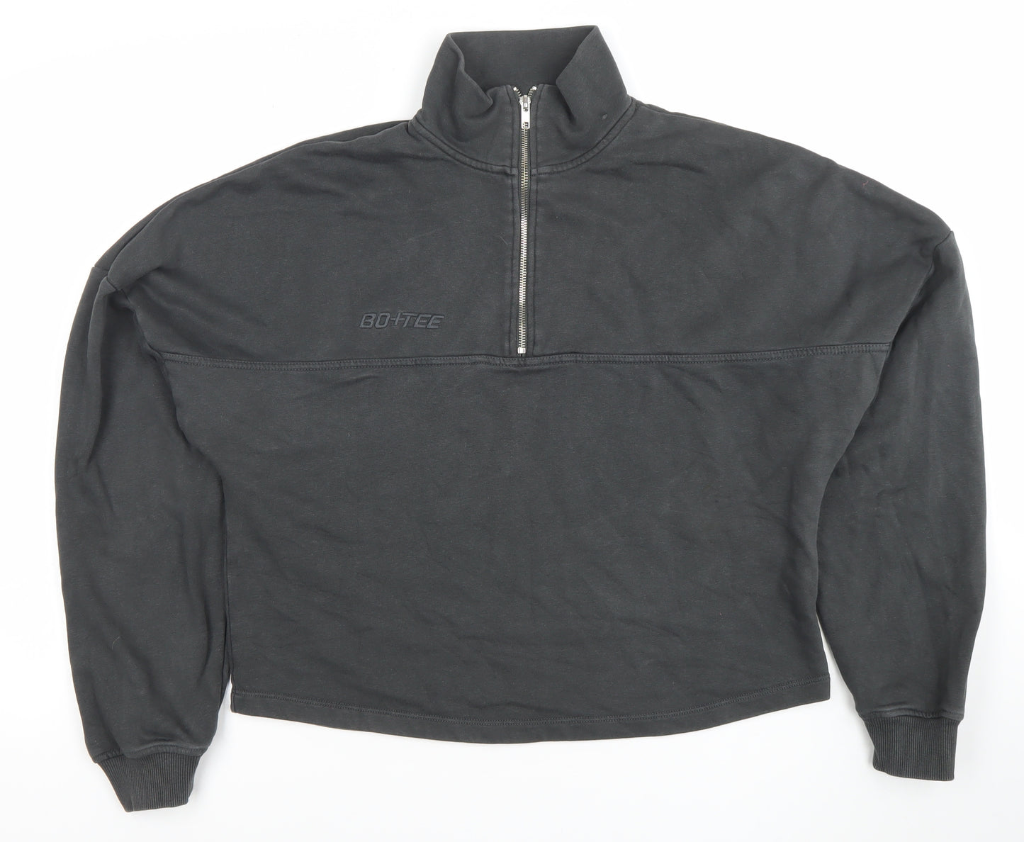 Bo+Tee Women's Black Small 1/4 Zip Pullover Sweatshirt