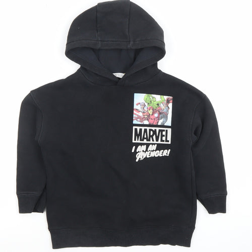 MNG Boys Black Marvel Avengers Pullover Hoodie Size 5-6 Years