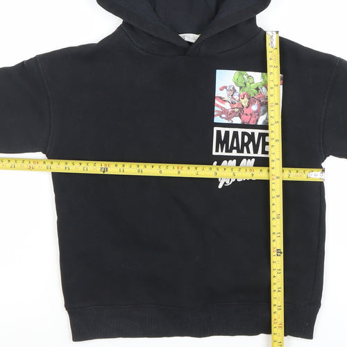 MNG Boys Black Marvel Avengers Pullover Hoodie Size 5-6 Years