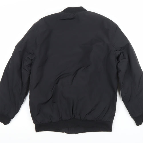 Next Boys Black Bomber Jacket 10 Years Polyester Lined Zip Pockets