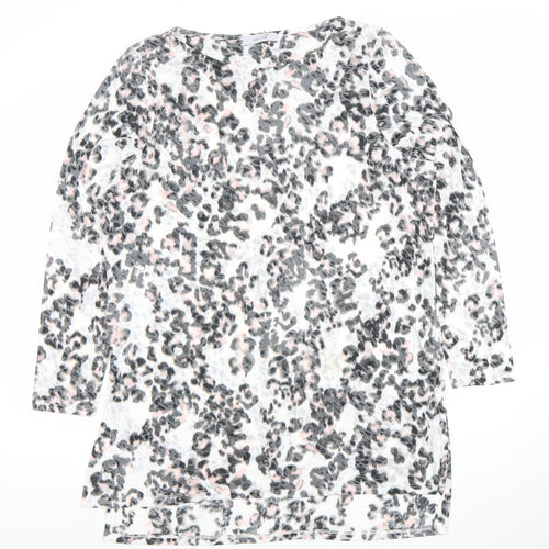 Marks and Spencer Women's Multicoloured Animal Print Long Sleeve T-Shirt Size 18