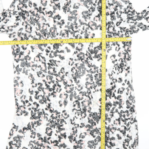 Marks and Spencer Women's Multicoloured Animal Print Long Sleeve T-Shirt Size 18