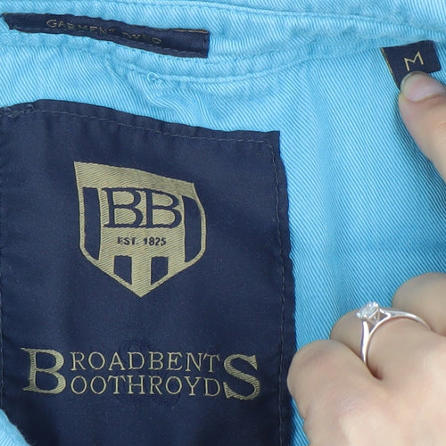 Broadbents & Boothroyds Men's Blue Cotton Polo Shirt M Regular Fit