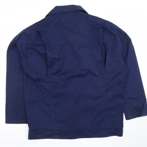 Work King Men’s Blue Long Sleeve Button-Up Workwear Shirt Size M