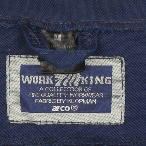Work King Men’s Blue Long Sleeve Button-Up Workwear Shirt Size M