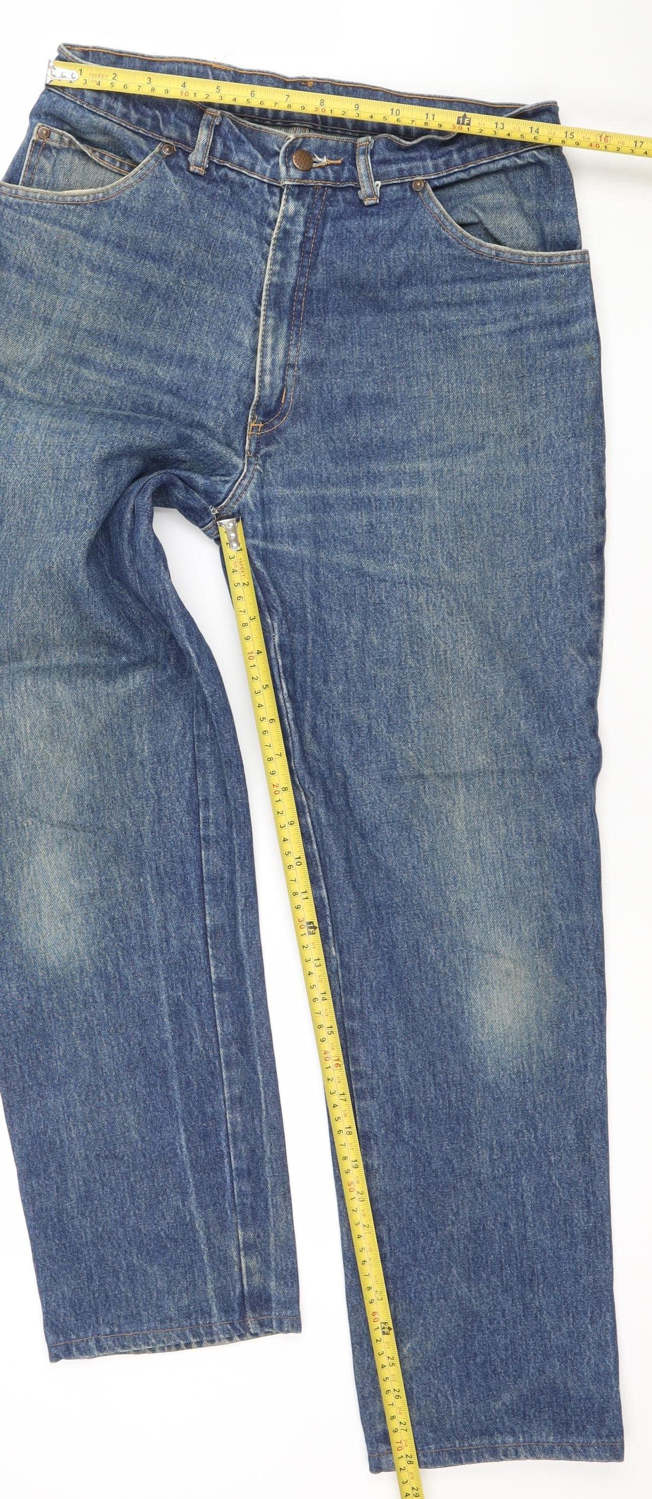 Sharp Vintage Women’s Blue Straight Leg Jeans 32in 100% Cotton Denim
