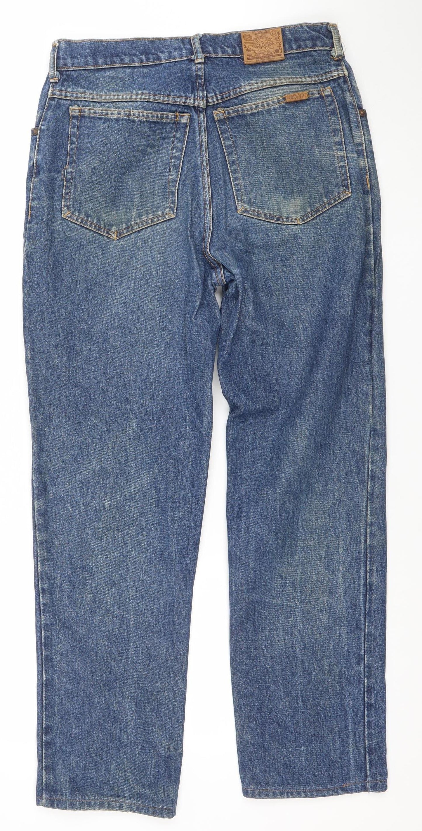 Sharp Vintage Women’s Blue Straight Leg Jeans 32in 100% Cotton Denim