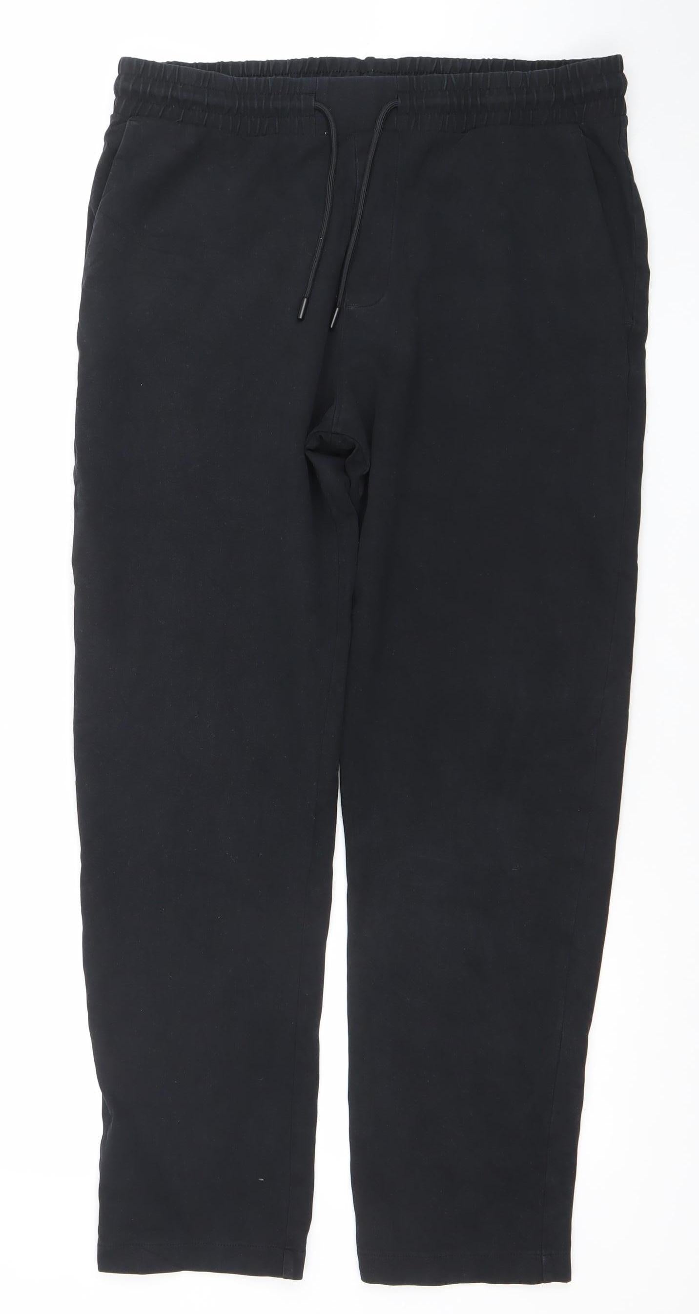 Marks and Spencer Men’s Black Jogger Trousers M Regular Fit