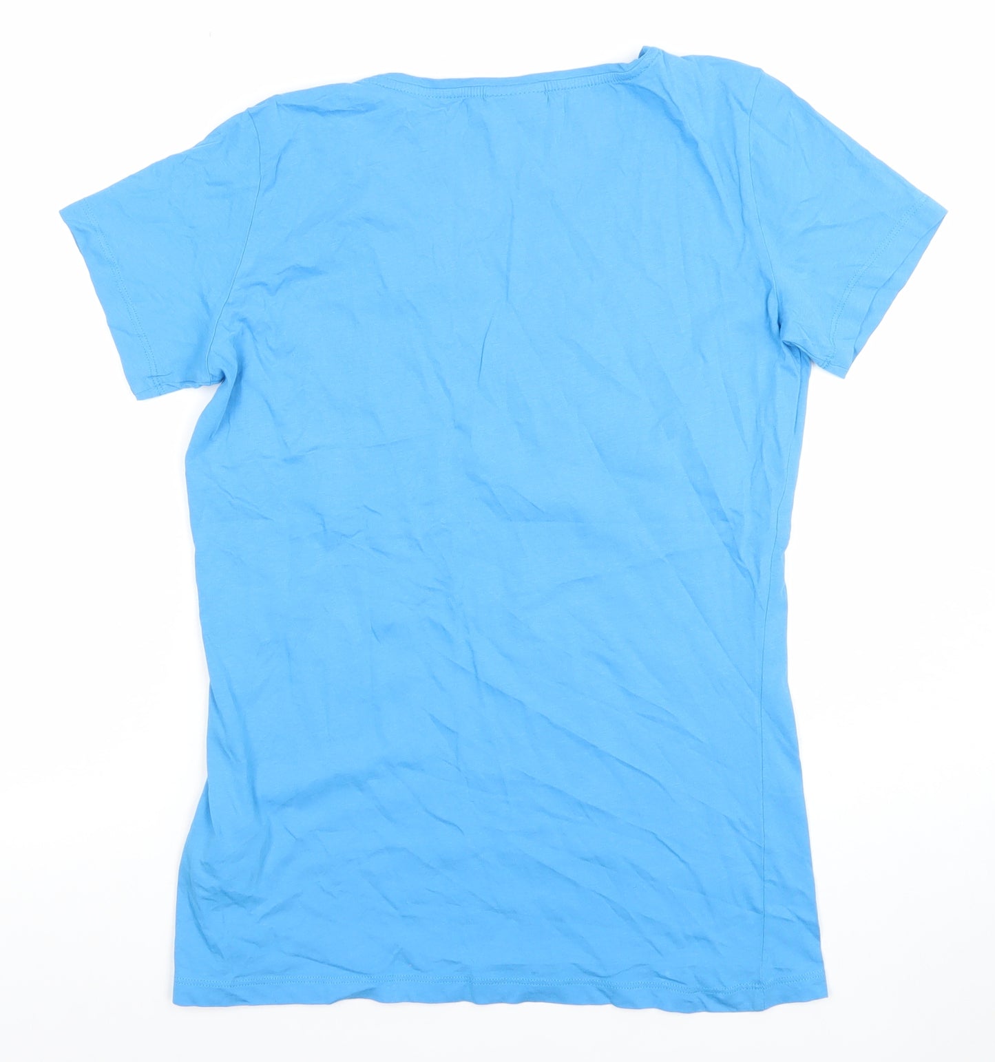 Napapijri Womens Blue Medium Cotton Logo T-Shirt