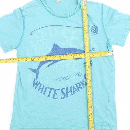 Original Marines Boys Blue Shark Print Cotton T-Shirt Size 10-11 Years