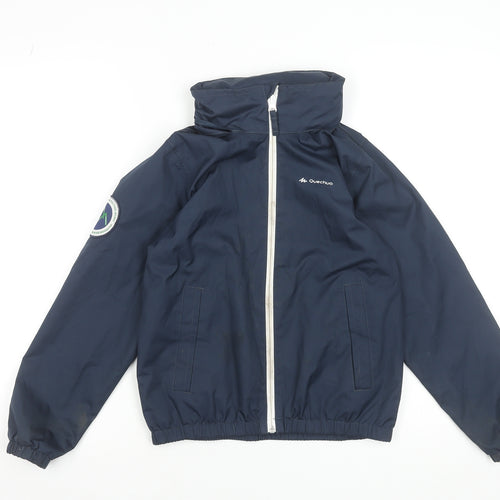 Quechua Boys Blue 10 Years Windbreaker Jacket Waterproof Outdoor