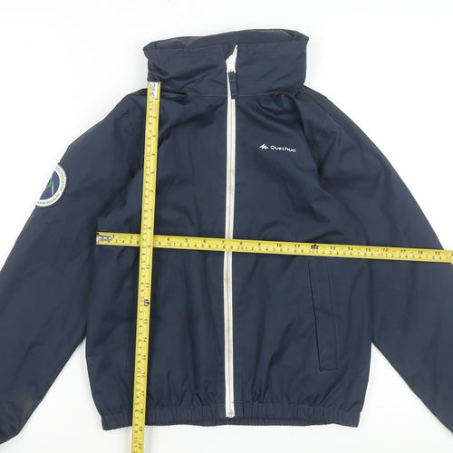 Quechua Boys Blue 10 Years Windbreaker Jacket Waterproof Outdoor