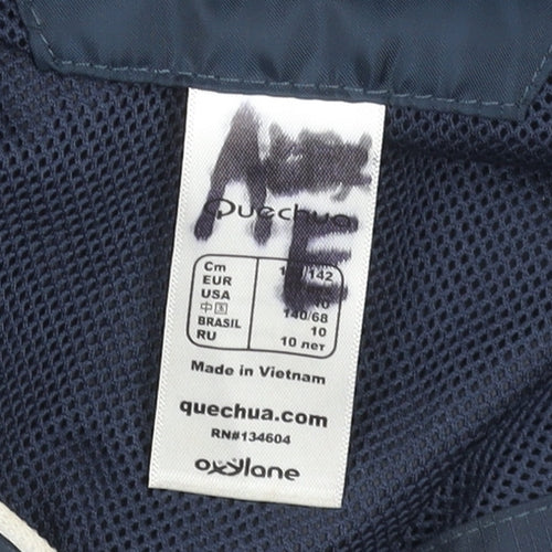 Quechua Boys Blue 10 Years Windbreaker Jacket Waterproof Outdoor
