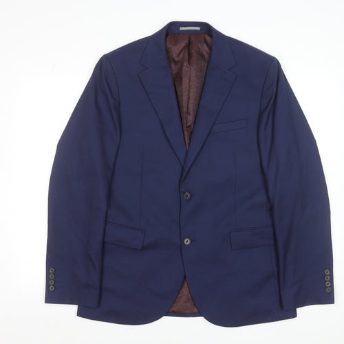 Next Men's Blue 42R Regular Fit Single-Breasted Blazer