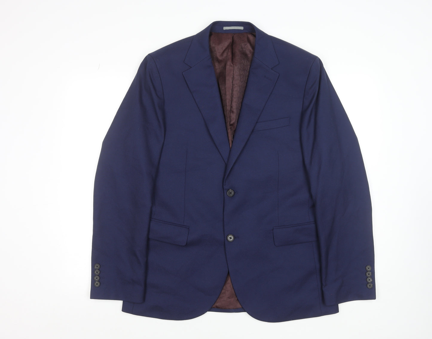 Next Men's Blue 42R Regular Fit Single-Breasted Blazer