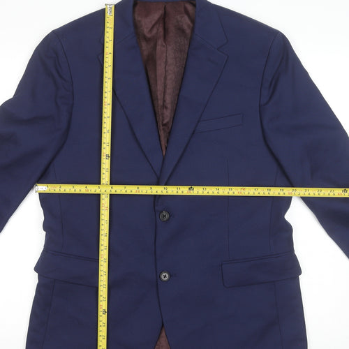 Next Men's Blue 42R Regular Fit Single-Breasted Blazer