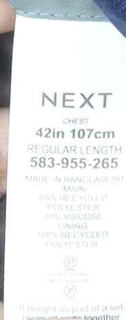 Next Men's Blue 42R Regular Fit Single-Breasted Blazer