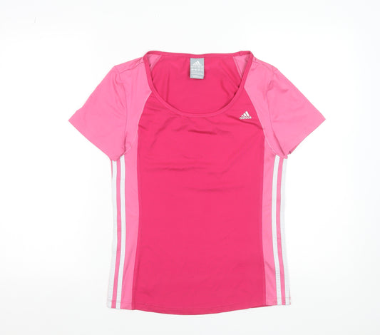 Adidas Women's Pink Short Sleeve Climalite Performance T-Shirt Size S