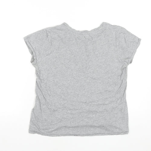 Polo Ralph Lauren Women's Grey Cotton Crew Neck T-Shirt M