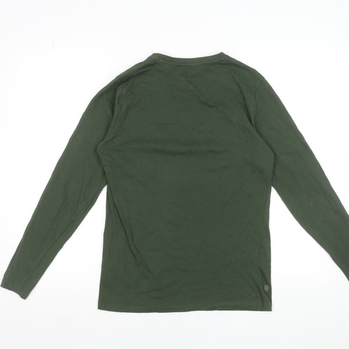 Tokyo Laundry Men's Green Long Sleeve Graphic T-Shirt Size S