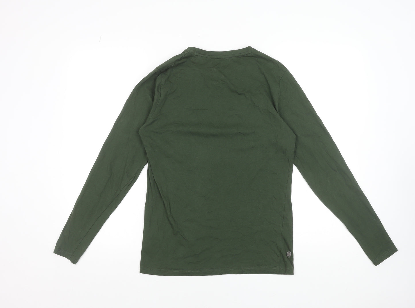 Tokyo Laundry Men's Green Long Sleeve Graphic T-Shirt Size S