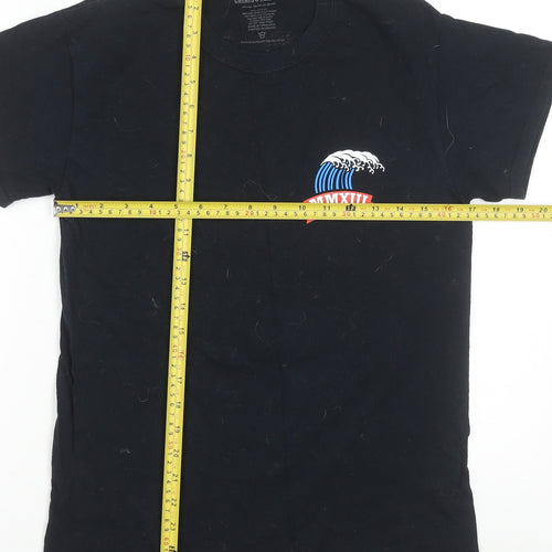 Cheats & Thieves Men's Black Graphic Print Crew Neck Cotton T-Shirt Size S
