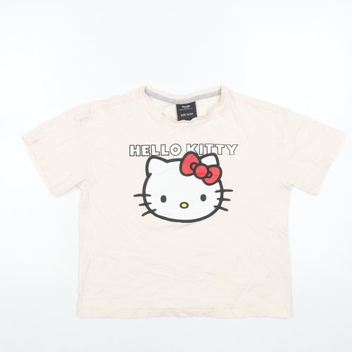 Sanrio Hello Kitty Girls Beige Graphic Cotton T-Shirt 12-13 Years