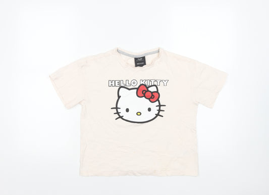 Sanrio Hello Kitty Girls Beige Graphic Cotton T-Shirt 12-13 Years