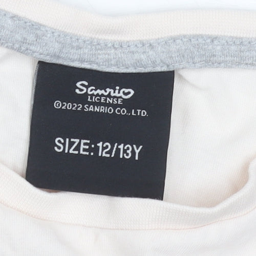 Sanrio Hello Kitty Girls Beige Graphic Cotton T-Shirt 12-13 Years