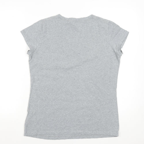 Nike Women's Grey V-Neck Short Sleeve Athletic T-Shirt XL
