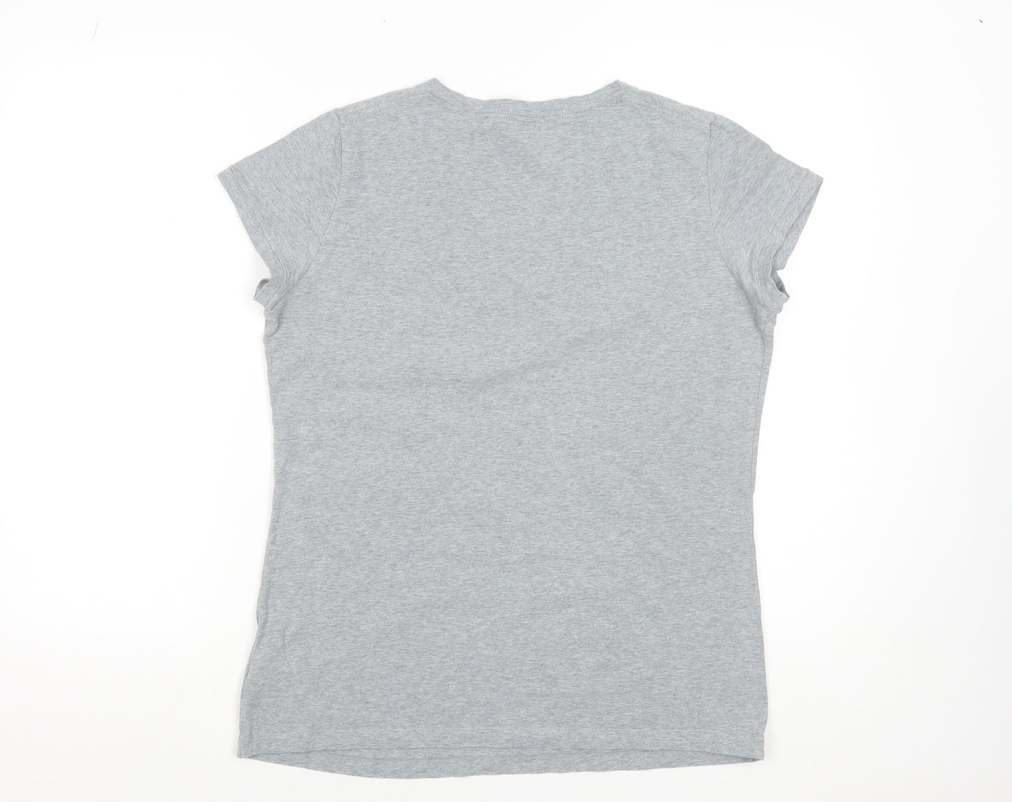 Nike Women's Grey V-Neck Short Sleeve Athletic T-Shirt XL
